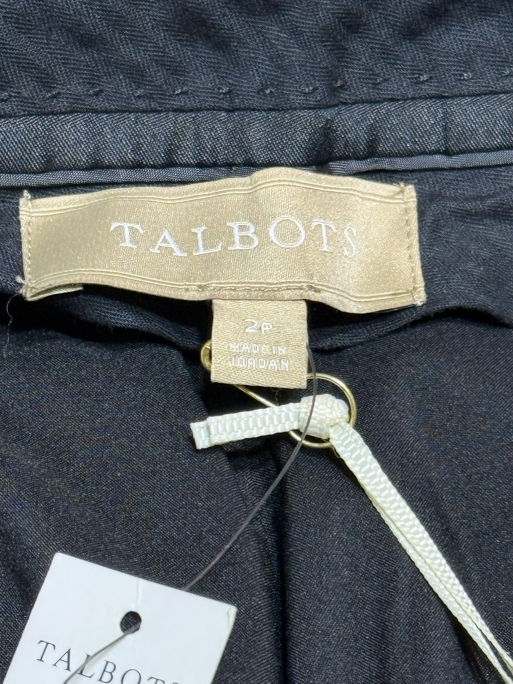 NWT Talbots Black Slim Leg Italian Woven Dress Pants Size 2P - Picture 3 of 7